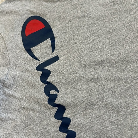 Champion Gray Short Sleeve Shirt Large - Picture 2 of 7